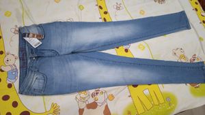 Denim Bottom Skinny Jeans New With Tag