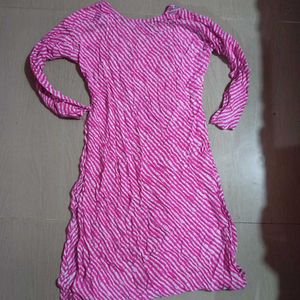 Pink Striped Kurta