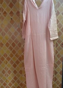 W Brand Pink Embroidered Kurti