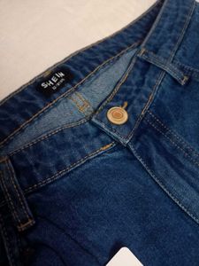 SHEIN Full Length Knee Panelled Straight Fit Jeans