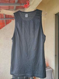 Black Sleeveless T-Shirt