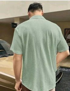 Mint Green Textured Casual Shirt