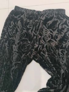 Velvet Rose Pattern Pants