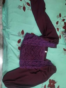 Purple Kurta Set