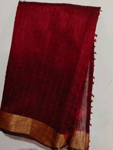 Elegant Maroon Saree (women's)
