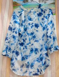 Floral Print Sheer Blouse