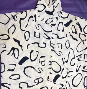 Patterned Button-Down Shirt