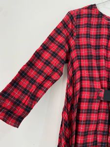 Red check dress