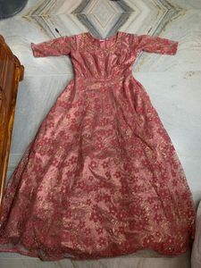Beautiful  Brand New Pink Colour Dress 👗 With Full Work