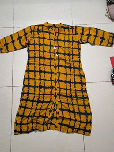 Stylish Yellow & Black Kurta