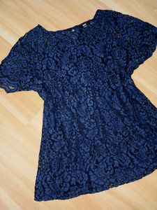 Lace Top - Navy Blue