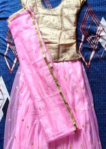 Pink &amp; Gold Indian Outfit