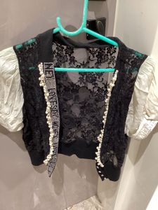 Lace Detail Bolero Jacket