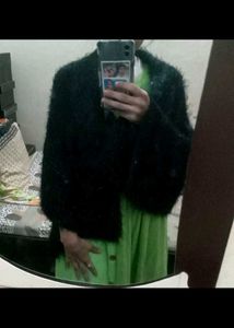 Fluffy Black showl (scarf) 🥵 warm for winter