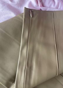 Zara Beige Leather Pants