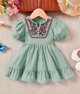 Cute Embroidered Girls Dress