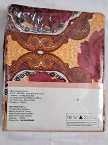 King Size Double Bed Bedsheet with 2 Pillow Covers
