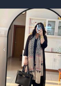 Elegant Black Kurti Set with Printed Dupatta