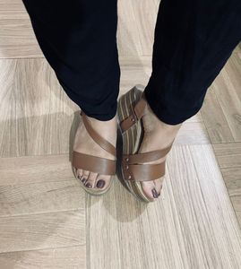 Luna Blu Brown Wedge Heels from Westside