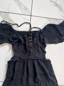 Black Off-Shoulder Jumpsuit