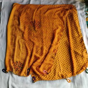 Printed Yellow Scarf