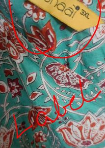 Shaai 3XL Teal Floral Print Top