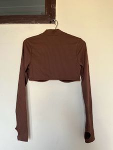 Mock Neck Crop Top