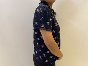 Floral Print Puff Sleeve Top