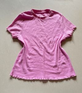 Pink Ribbed Tee