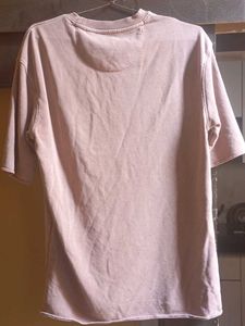 Faded Acid Wash Dusty Rose Oversized Tee
