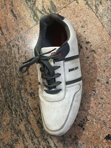 Ducati White Leather Sneakers