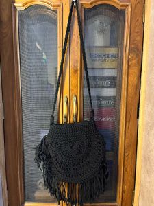 Boho Crochet Fringe Bag