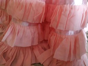 Peach Ruffle  Designer Saree