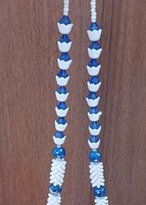 White And Blue Pearl Necklace