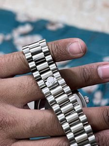 Rolex Day-date Silver Dial real sell price 2000Rs