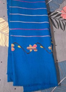 BRAND NEW - Blue Floral Embroidered Shawl