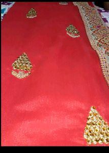 fancy red saree