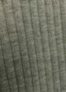 Gray Ribbed Long Sleeve Top