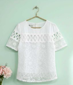 Elegant White Lace Top