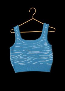 Blue Patterned Tank Top