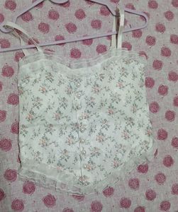 Floral Lace Corset Top