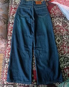 Wide Leg Jeans (Vintage Green Colour) Length-100cm