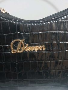 Black Croc Handbag