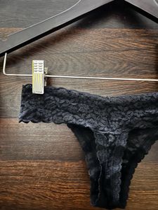 Black Lace Thong Panty