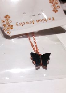 Little Butterfly Necklace | Rhodium Plated