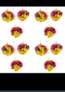 Haldi Set Only Earings & MangTika