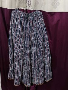 Boho Print Tiered Maxi Skirt
