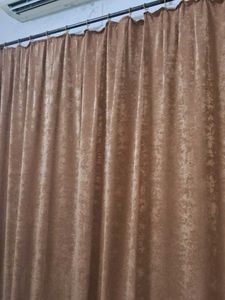 Brown Velvet Curtain Door Parda