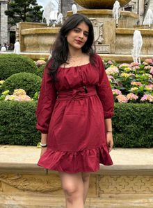 Maroon Mini Dress