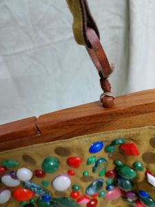 antique Handbag (wooden clutch)